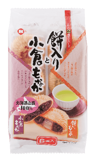 餅入りと小倉もなか 6個入（餅入りもなか3個入・小倉もなか3個入）